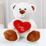 Witte Knuffelbeer Amor met Liefdevolle Uitdrukking Valentijn Cadeau De Knuffel
