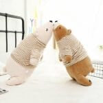 Witte Knuffelbeer Gekleed Slapend 90 cm Slaapbuddy De Knuffel