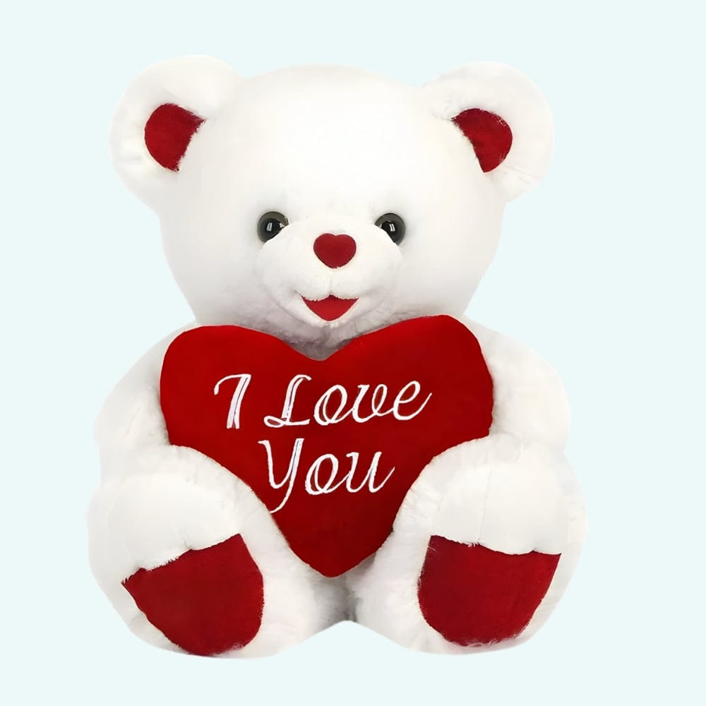 Witte Knuffelbeer Love Met Rood Hart Valentijnscadeau De Knuffel 40cm