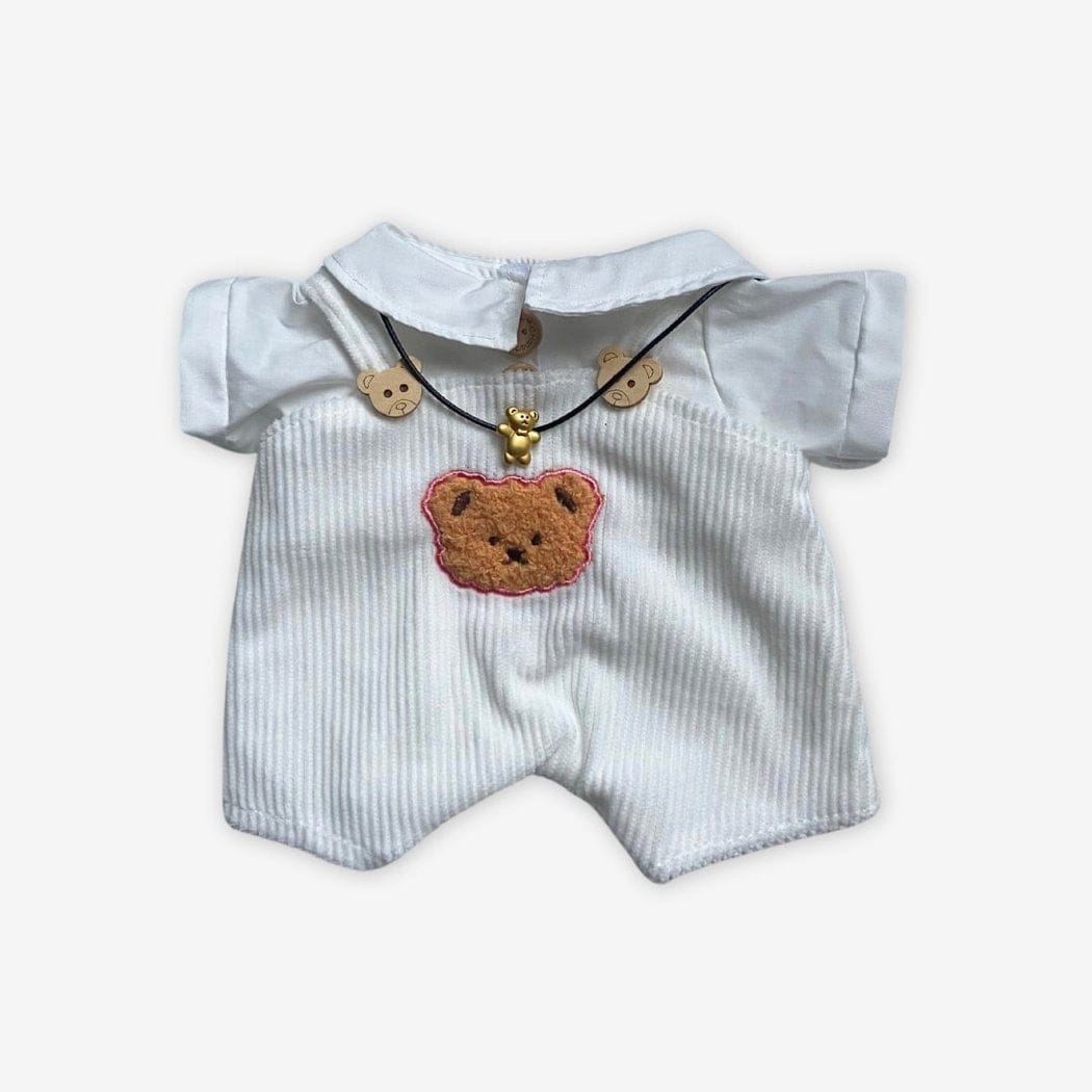 Witte Knuffelbeer Met Gewrichten Handgemaakt In Elegant Pakje De Knuffel alleen-kostuum