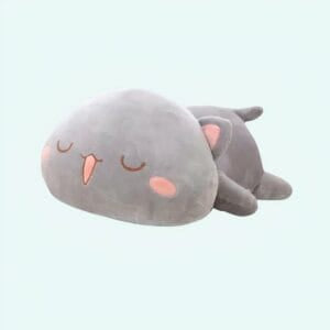 Witte Knuffelkat Kawaii Slapend Zachte Knuffel De Knuffel