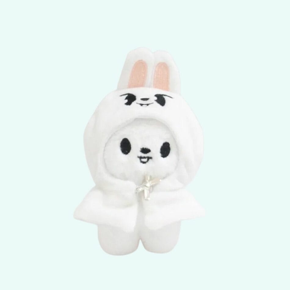 Witte Knuffelkonijn Geïnspireerd door Lee Know Stray Kids Kawaii 12 cm De Knuffel