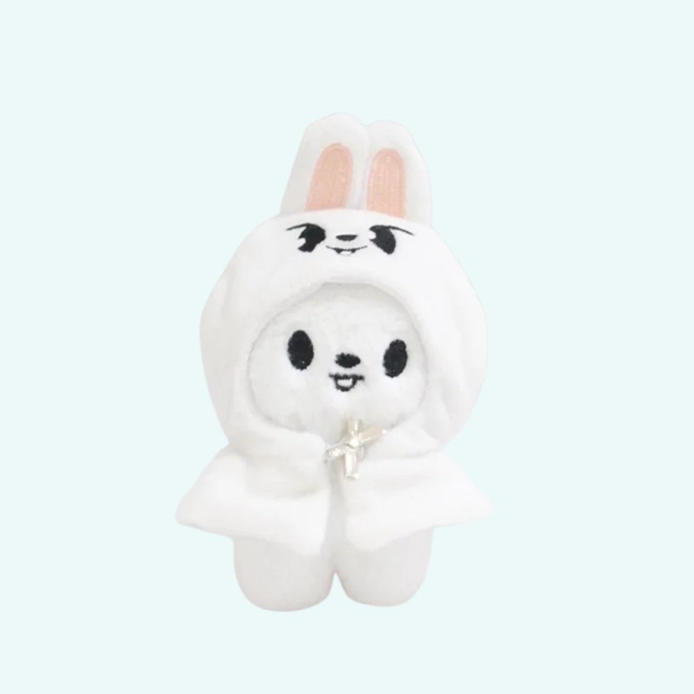Witte Knuffelkonijn Geïnspireerd door Lee Know Stray Kids Kawaii 12 cm De Knuffel