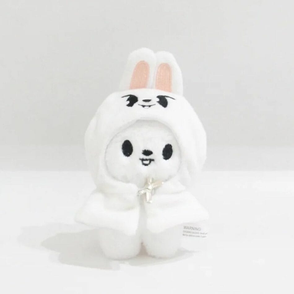 Witte Knuffelkonijn Geïnspireerd door Lee Know Stray Kids Kawaii 12 cm De Knuffel