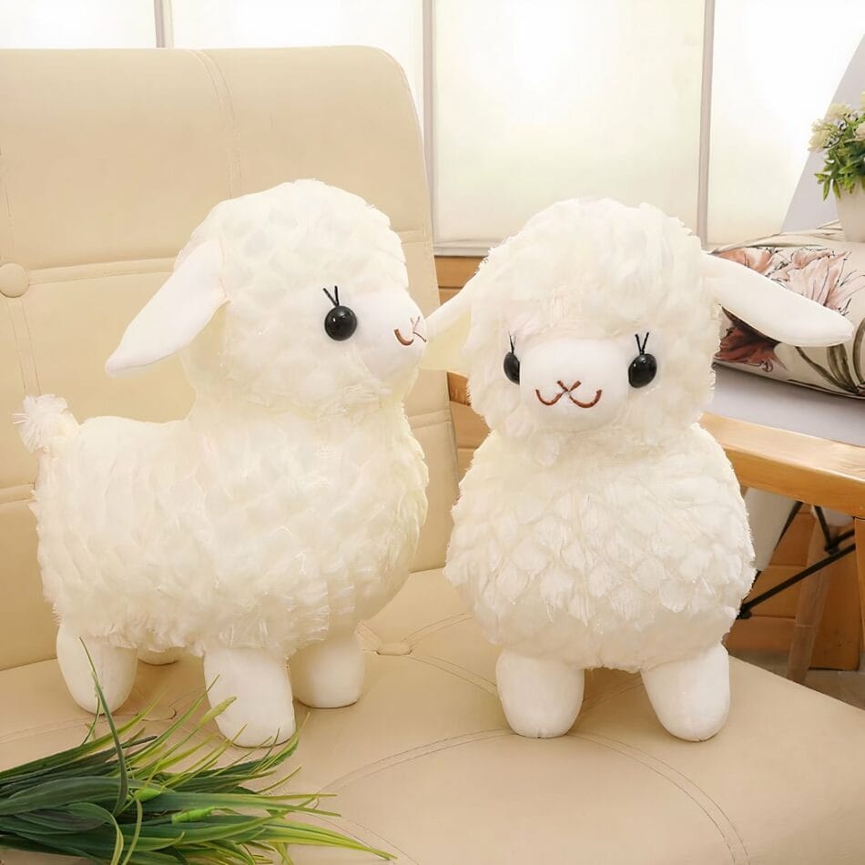 Witte Lama Knuffel van Zacht Pluche voor Baby De Knuffel