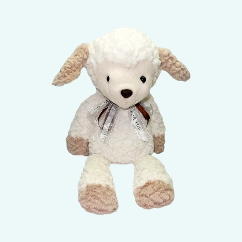 Witte Lammetje Knuffel Magnetronbestendig Warmtekussen Kalmerende Geur De Knuffel