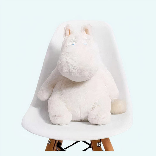 Witte Nijlpaard Knuffel Kussen van Katoen De Knuffel