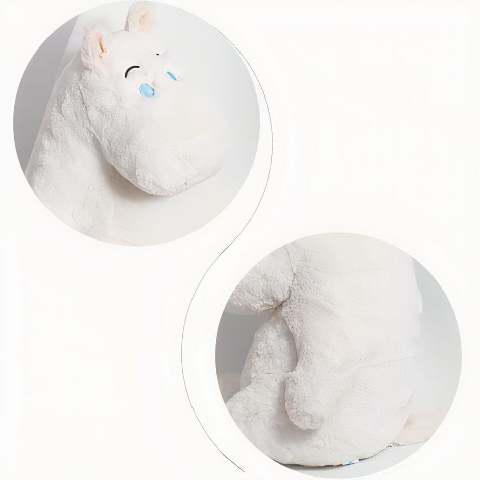 Witte Nijlpaard Knuffel Kussen van Katoen De Knuffel