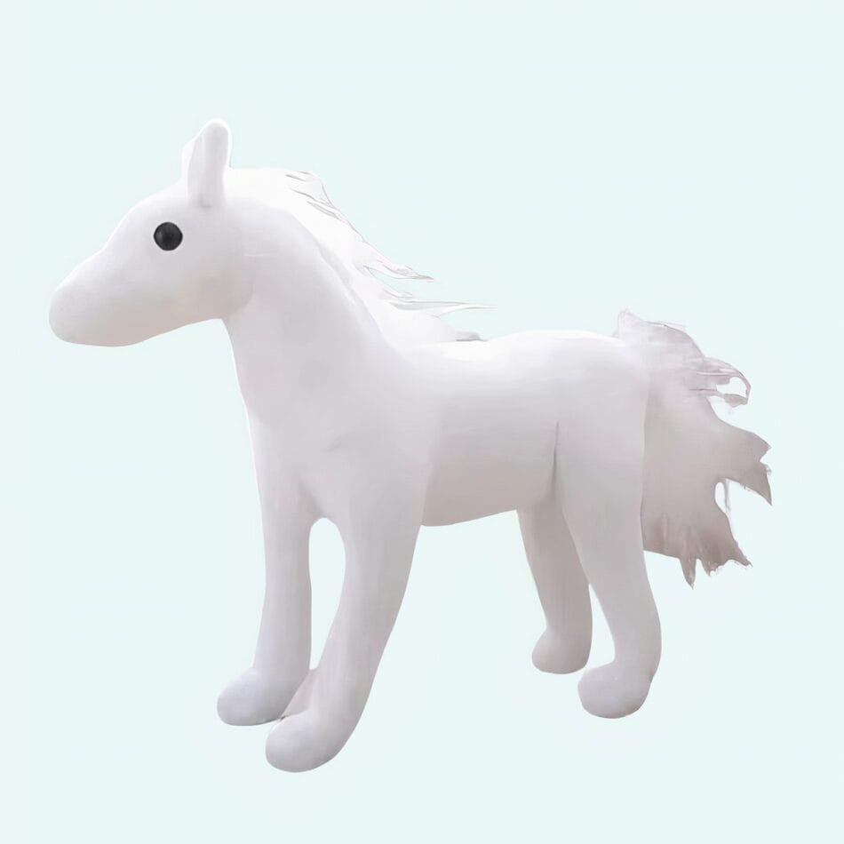Witte Paardenknuffel Zacht En Realistisch De Knuffel
