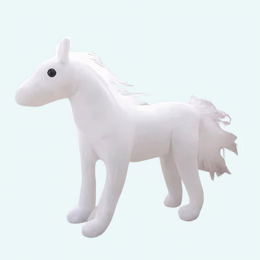 Witte Paardenknuffel Zacht En Realistisch De Knuffel 40cm