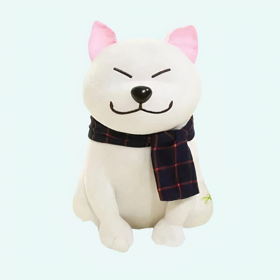 Witte Shiba-achtige Knuffelhond met Zachte Vacht De Knuffel