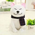 Witte Shiba-achtige Knuffelhond met Zachte Vacht De Knuffel