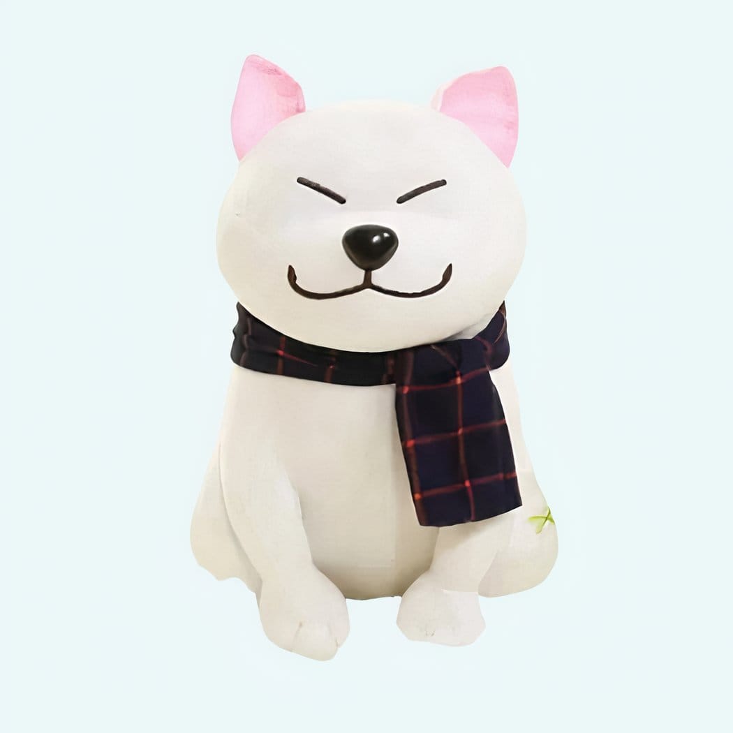 Witte Shiba-achtige Knuffelhond met Zachte Vacht De Knuffel