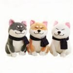 Witte Shiba-achtige Knuffelhond met Zachte Vacht De Knuffel