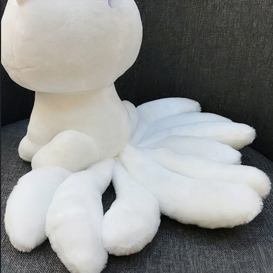 Witte Superschattige Knuffel Vos Gumiho Uit Koreaanse Folklore De Knuffel