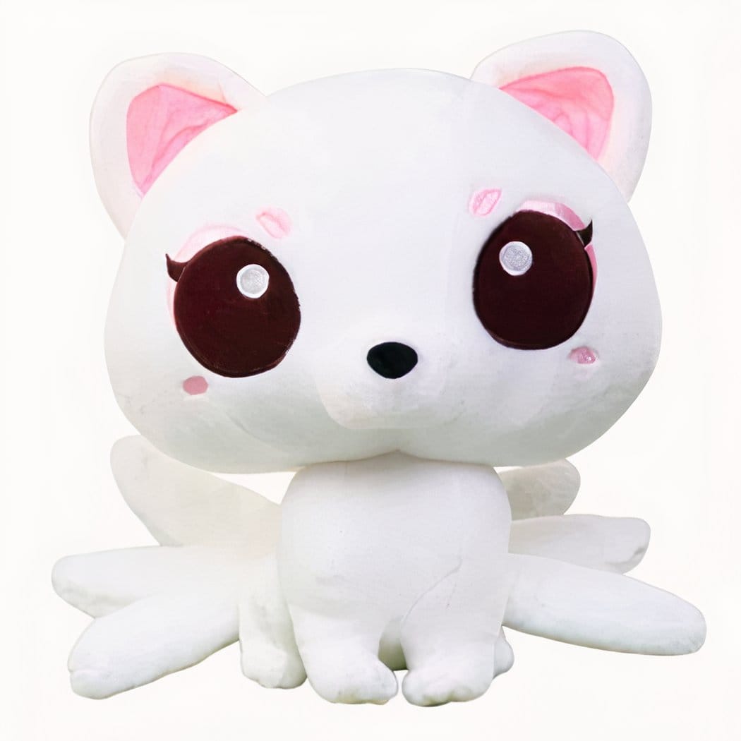 Witte Superschattige Knuffel Vos Gumiho Uit Koreaanse Folklore De Knuffel 40cm