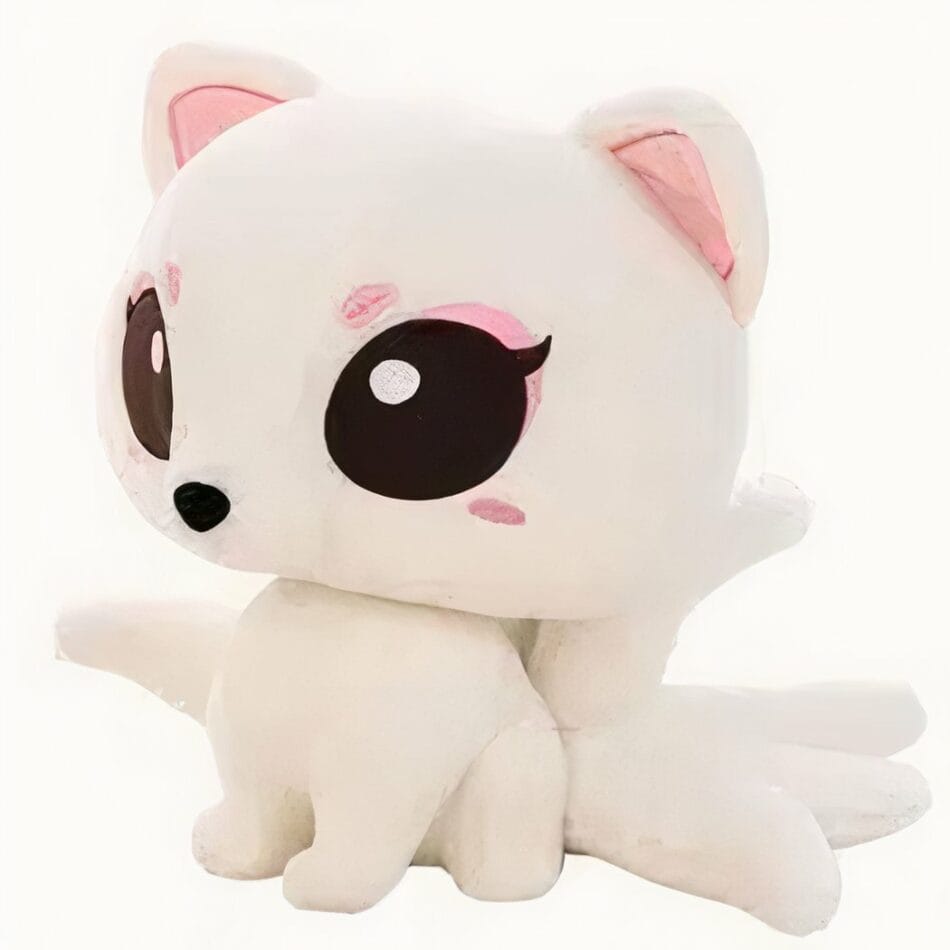 Witte Superschattige Knuffel Vos Gumiho Uit Koreaanse Folklore De Knuffel