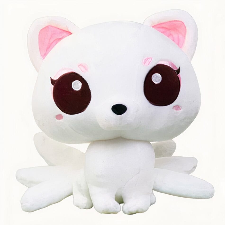 Witte Superschattige Knuffel Vos Gumiho Uit Koreaanse Folklore De Knuffel