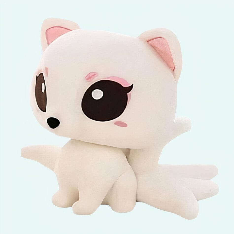 Witte Superschattige Knuffel Vos Gumiho Uit Koreaanse Folklore De Knuffel