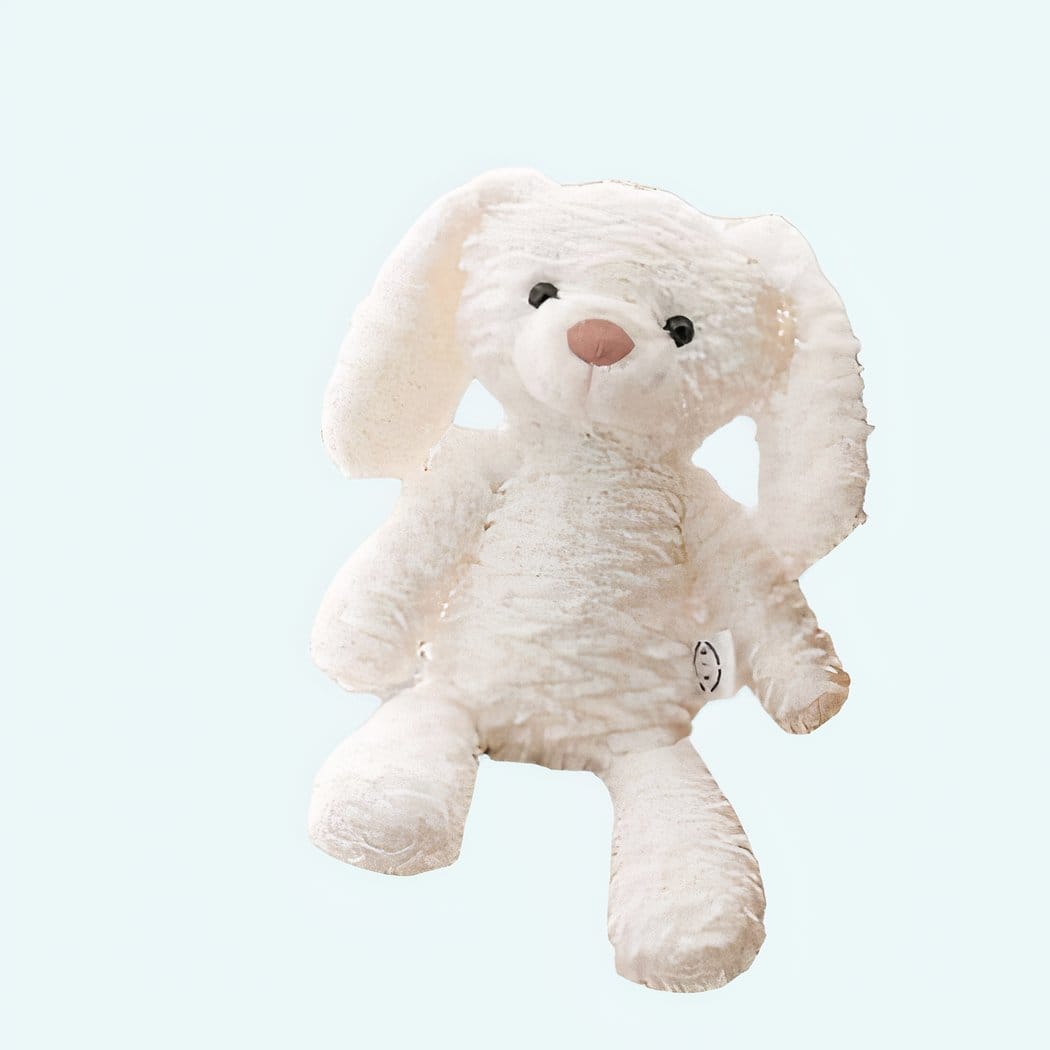 Witte Superzachte Knuffelkonijn Met Lange Oren En Roze Neus De Knuffel