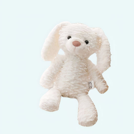 Witte Superzachte Knuffelkonijn Met Lange Oren En Roze Neus De Knuffel