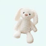 Witte Superzachte Knuffelkonijn Met Lange Oren En Roze Neus De Knuffel