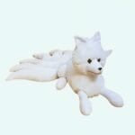 Witte Vos Knuffel Met Zachte Vacht En Lief Gezicht De Knuffel