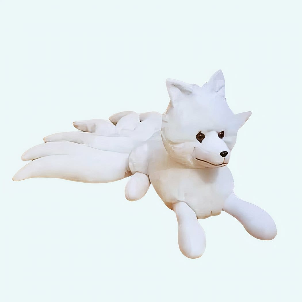 Witte Vos Knuffel Met Zachte Vacht En Lief Gezicht De Knuffel 63cm