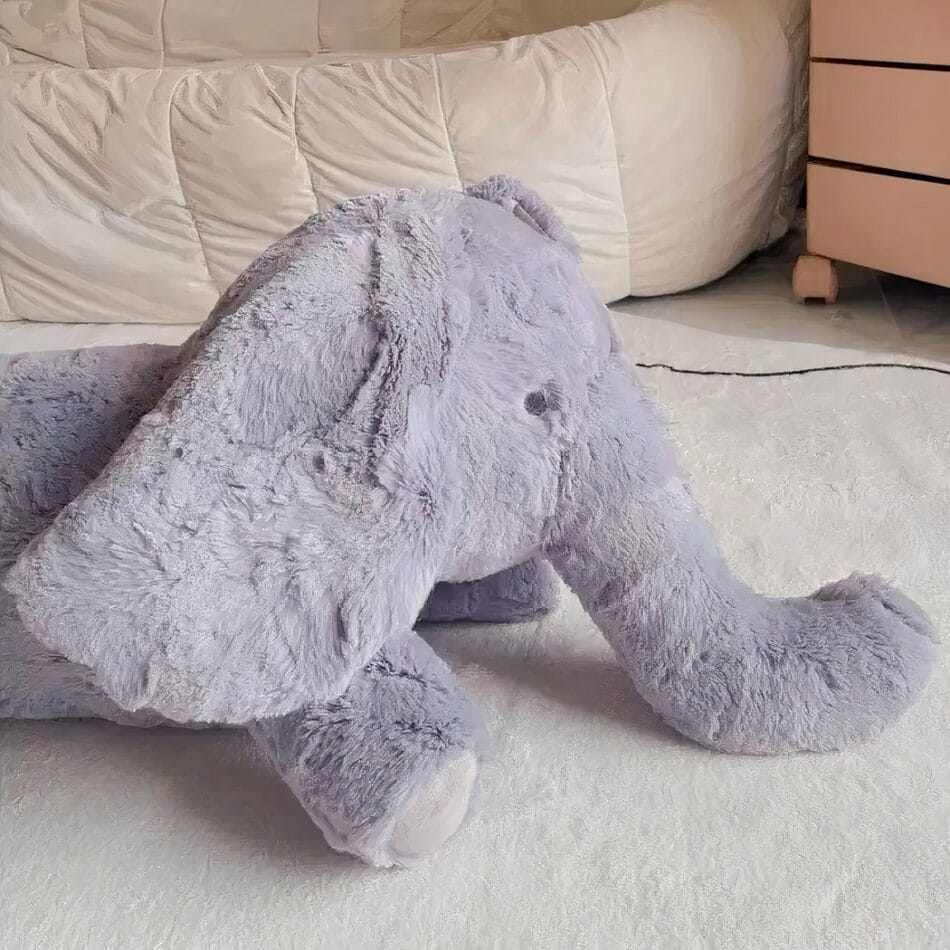 XXL Olifant Knuffel Kussen Met Zachte Grijze Vacht De Knuffel
