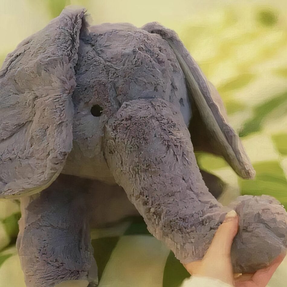 XXL Olifant Knuffel Kussen Met Zachte Grijze Vacht De Knuffel