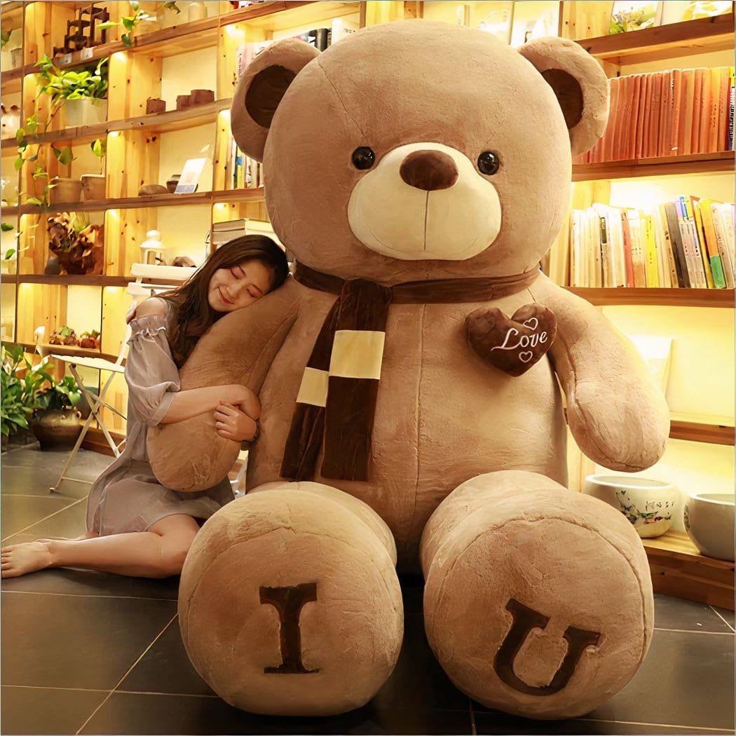 XXL Pluche Knuffelbeer Valentijnsdag Liefdesknuffel Reuzen De Knuffel bruin / 100cm