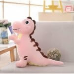 XXL Roze Tyrannosaurus Rex Knuffel Met Zijden Pluche De Knuffel