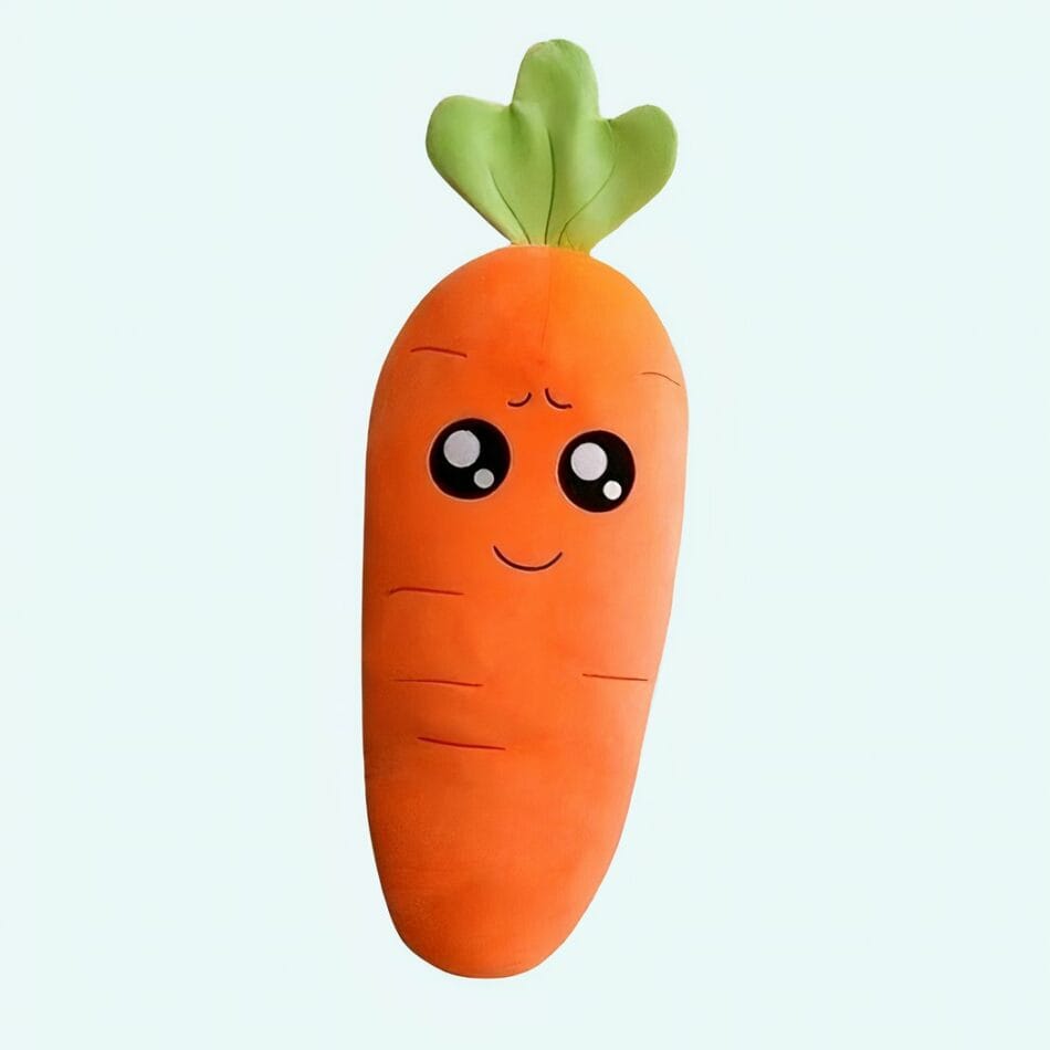 XXL Wortel Knuffel Oranje Pluizige Reuzenknuffel Met Grote Ogen De Knuffel