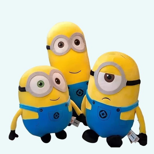 Zacht Minions met Blauwe Salopette en Glimlach De Knuffel