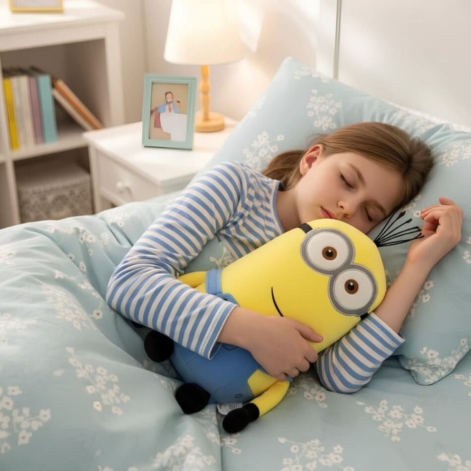 Zacht Minions met Blauwe Salopette en Glimlach De Knuffel