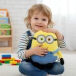 Zacht Minions met Blauwe Salopette en Glimlach De Knuffel