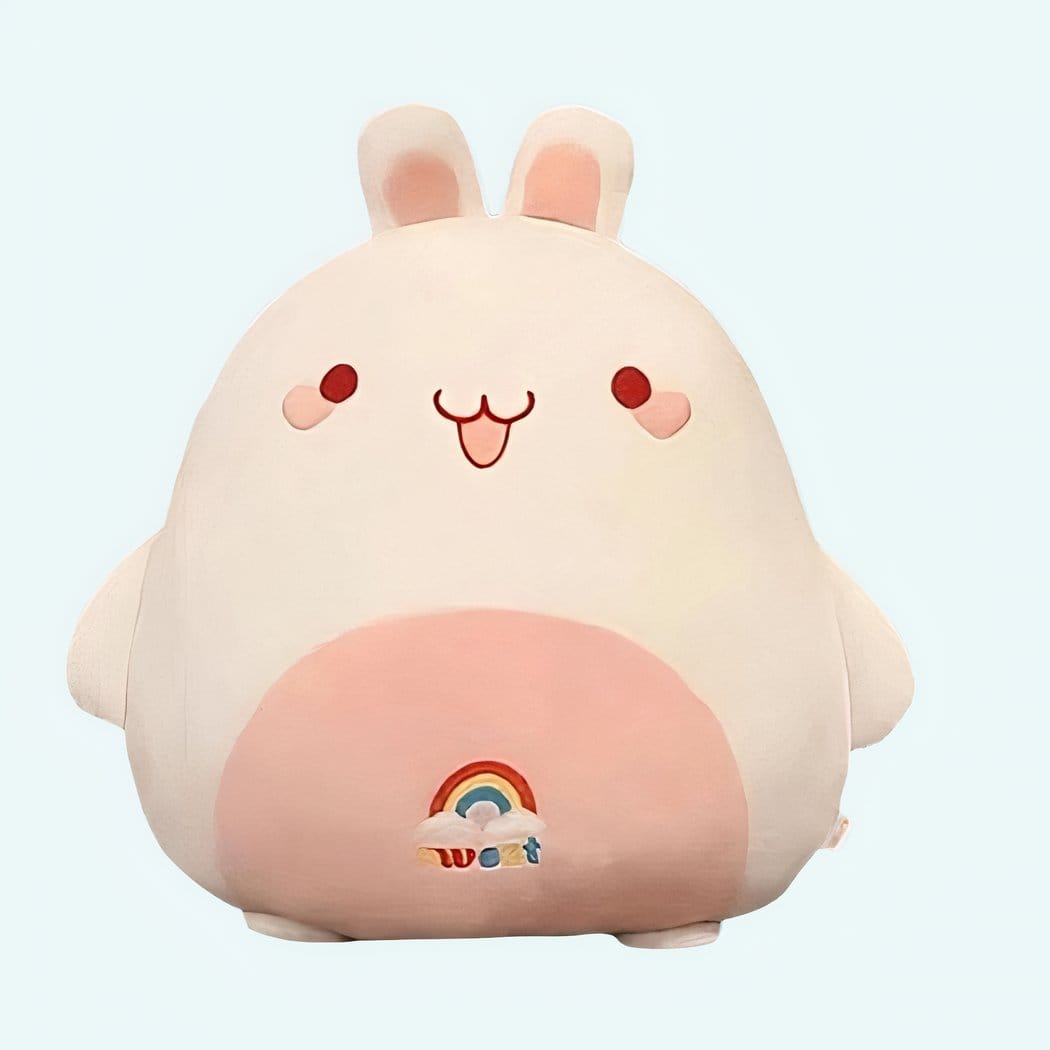 Zacht Regenboog Knuffelkonijn Met Grote Oren De Knuffel