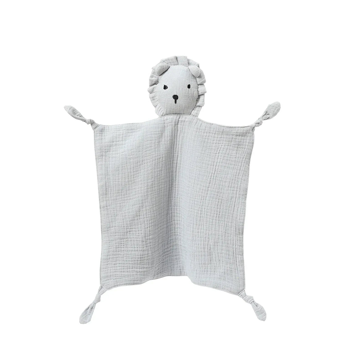 Zachte babyhanddoek met konijn De Knuffel Cyan