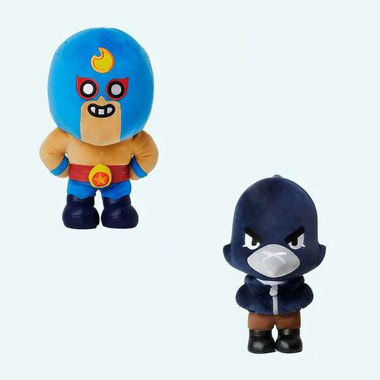 Zachte Brawl Stars Crow en El Primo Knuffelset 25 cm De Knuffel