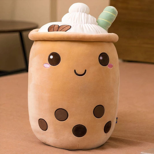 Zachte Bubble Tea Knuffel In Kussenvorm Speels En Comfortabel De Knuffel 22-24cm / bruin