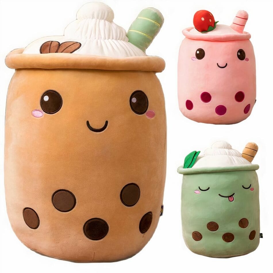 Zachte Bubble Tea Knuffel In Kussenvorm Speels En Comfortabel De Knuffel