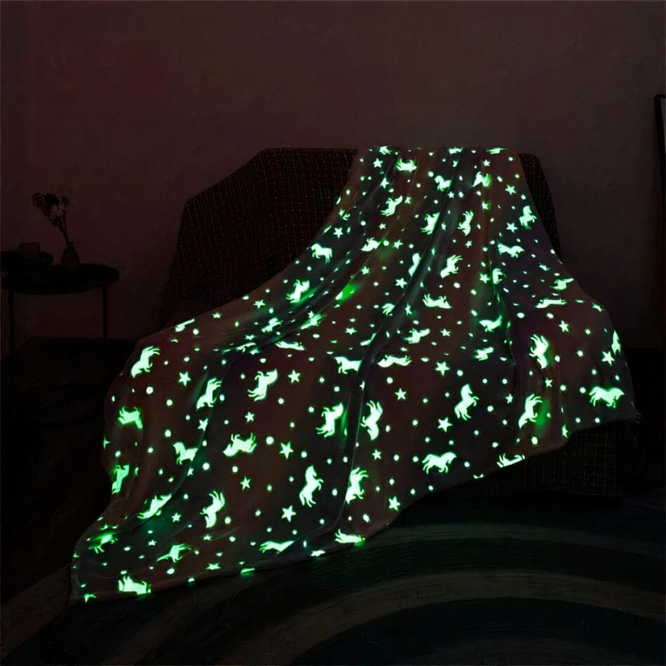 Zachte Eenhoorn Deken met LEDverlichting Knuffelplaid De Knuffel