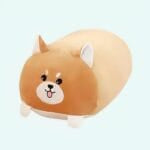 Zachte Fluwelen Knuffel Hond Kussen Shiba Vorm De Knuffel
