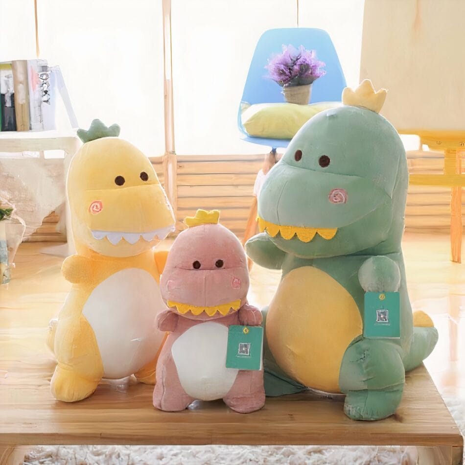 Zachte Grappige Dinosaurus Knuffel Met Premium Textuur Voor Knuffelen De Knuffel