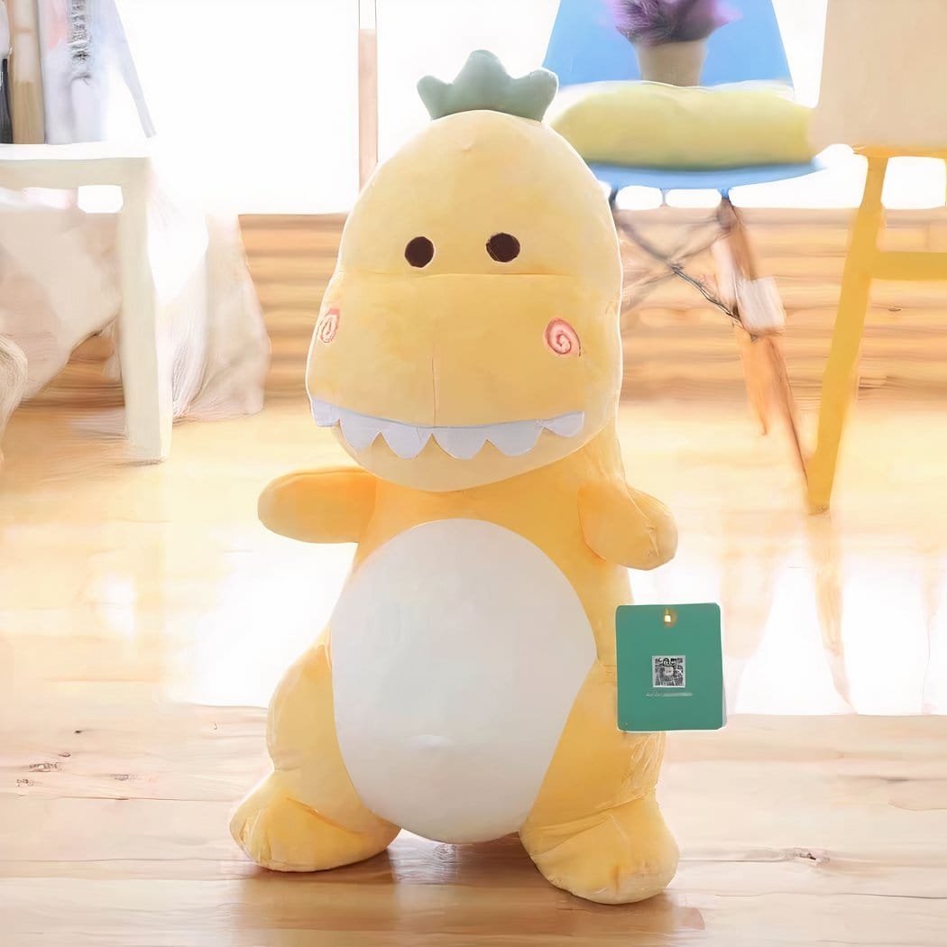 Zachte Grappige Dinosaurus Knuffel Met Premium Textuur Voor Knuffelen De Knuffel 30cm / geel