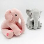 Zachte Grijze Knuffel Olifant Met Liefdevol Karakter De Knuffel
