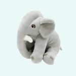 Zachte Grijze Knuffel Olifant Met Liefdevol Karakter De Knuffel