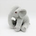 Zachte Grijze Knuffel Olifant Met Liefdevol Karakter De Knuffel