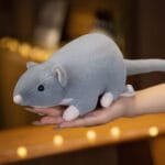 Zachte Grijze Muis Knuffel Met Lange Staart Voor Kinderen De Knuffel