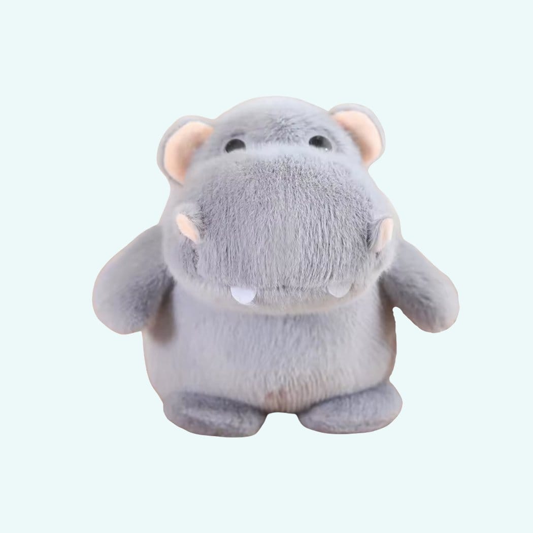 Zachte Grijze Nijlpaard Knuffel Drie Maten De Knuffel 12cm